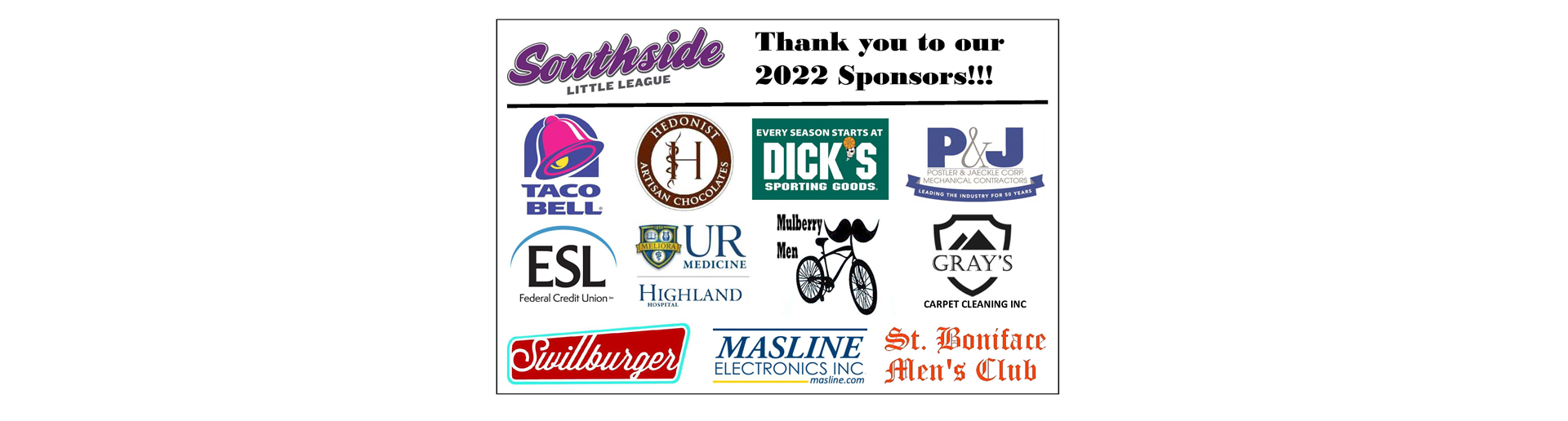 Thank you 2022 Sponsors
