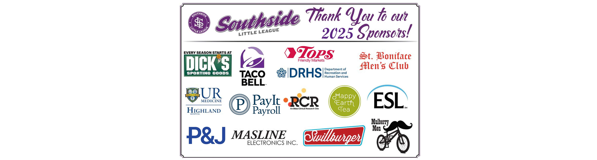 Thank you 2025 Sponsors