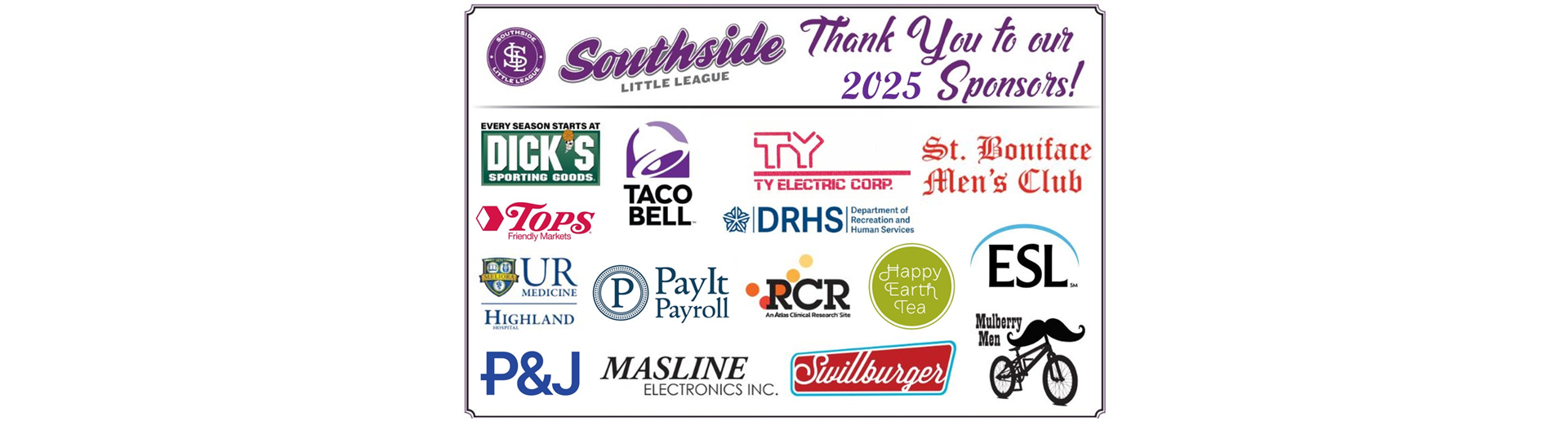 Thank you 2025 Sponsors