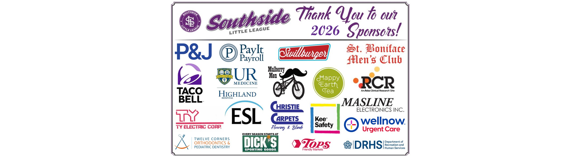 Thank you 2026 Sponsors